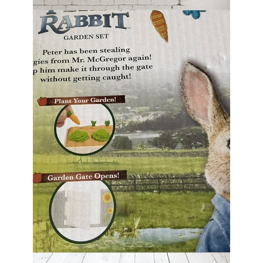 RareJust Play Peter Rabbit 12 pc Garden Set Calico Critters Sealed Easter Spring